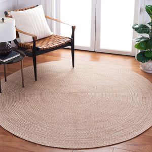 Safavieh Braided Hand-Woven Natural 3'X3' Square Rug — Low-Profile Polypropylene, Stain & Fade Resistant Accent BRA201B-3SQ