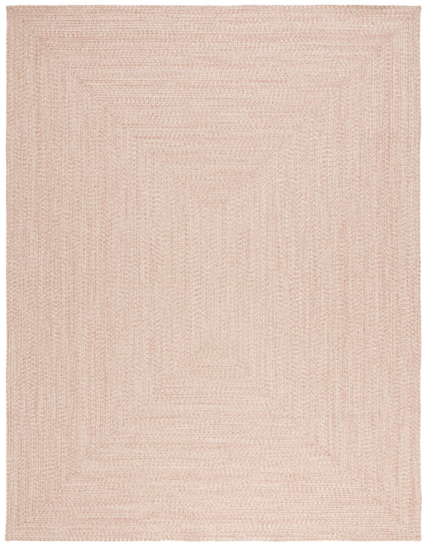 Safavieh Braided Elegance: Hand-woven Ivory And Light Grey Runner Rug For Sophisticated Hallways And Entryways Natural Polypropylene Pile Bra201b-8sq