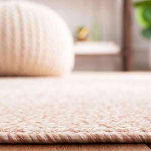 Safavieh Braided Hand Woven Polypropylene Round Rug Neutral Farmhouse Accent for Living Rooms Natural 9' Square BRA201B-9SQ