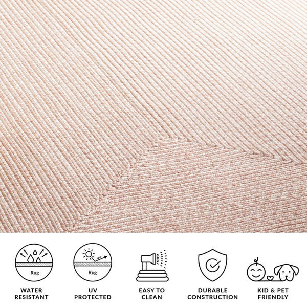 Safavieh Braided Hand Woven Polypropylene Round Rug Neutral Farmhouse Accent for Living Rooms Natural 9' Square BRA201B-9SQ