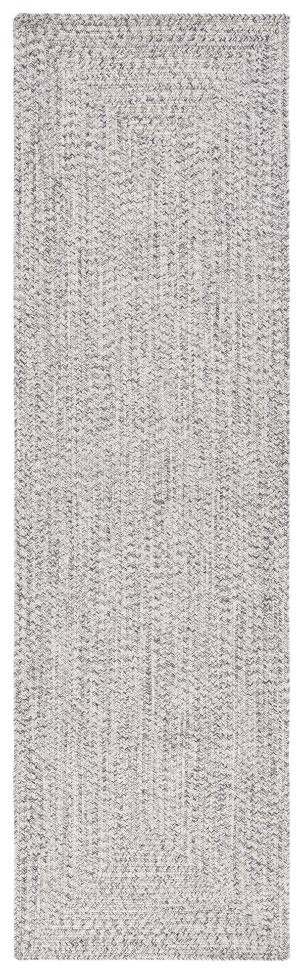Safavieh Braided Elegance: Hand-woven Ivory And Light Grey Runner Rug For Sophisticated Hallways And Entryways Grey ,Ivory Polypropylene Pile Bra201f-8r