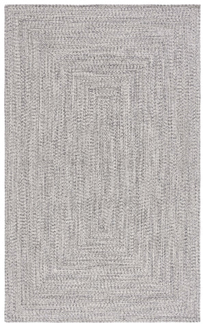 Safavieh Braided Elegance: Hand-woven Ivory And Light Grey Runner Rug For Sophisticated Hallways And Entryways Grey ,Ivory Polypropylene Pile Bra201f-8r