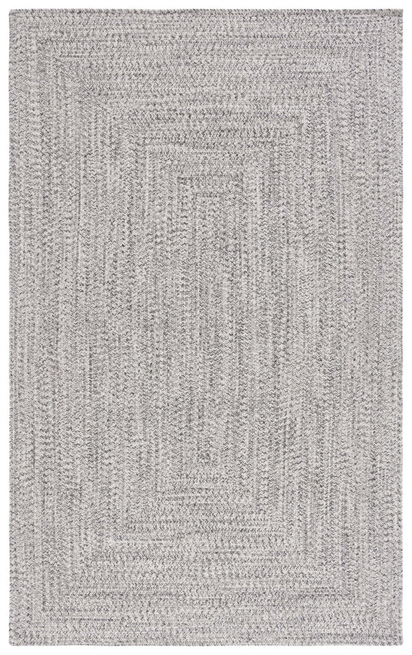Safavieh Braided Elegance: Hand-woven Ivory And Light Grey Runner Rug For Sophisticated Hallways And Entryways Grey ,Ivory Polypropylene Pile Bra201f-8r