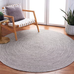 Safavieh Braided Handwoven Area Rug - Timeless Ivory And Light Grey Design For Elegant Home Decor Spaces Grey ,Ivory Polypropylene Pile Bra201f-5sq