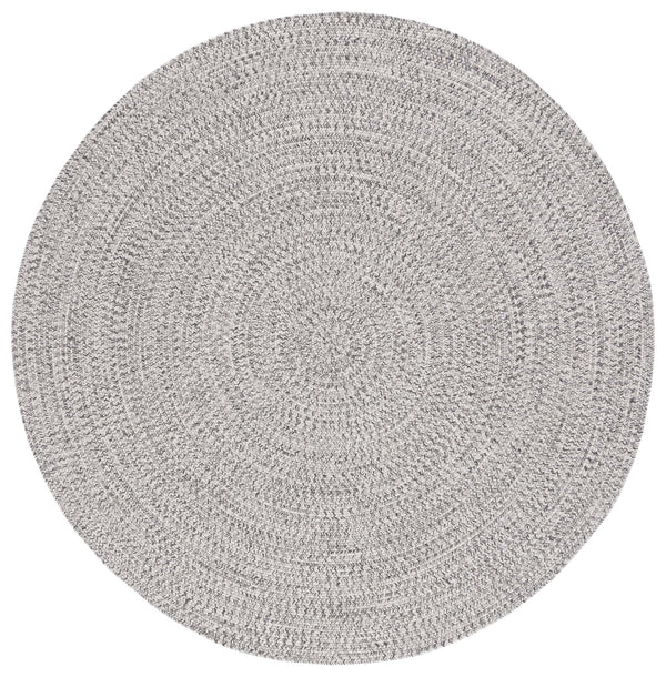 Safavieh Braided Elegance: Hand-woven Ivory And Light Grey Runner Rug For Sophisticated Hallways And Entryways Grey ,Ivory Polypropylene Pile Bra201f-8r