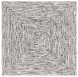 Safavieh Braided Elegance: Hand-woven Ivory And Light Grey Runner Rug For Sophisticated Hallways And Entryways Grey ,Ivory Polypropylene Pile Bra201f-8r