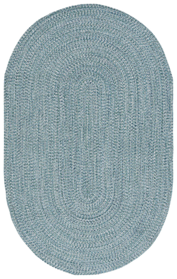 Safavieh Braided Elegance: Hand-woven Ivory And Light Grey Runner Rug For Sophisticated Hallways And Entryways Teal ,Green Polypropylene Pile Bra201k-9ov