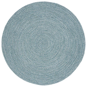 Safavieh Braided Elegance: Hand-woven Ivory And Light Grey Runner Rug For Sophisticated Hallways And Entryways Teal ,Green Polypropylene Pile Bra201k-9ov