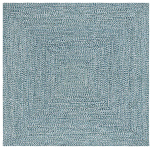 Safavieh Braided Elegance: Hand-woven Ivory And Light Grey Runner Rug For Sophisticated Hallways And Entryways Teal ,Green Polypropylene Pile Bra201k-9ov
