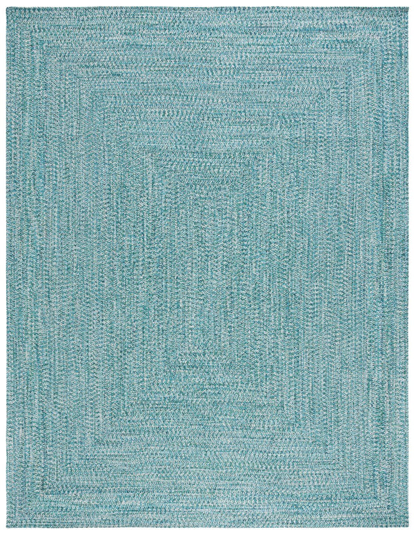 Safavieh Braided Elegance: Hand-woven Ivory And Light Grey Runner Rug For Sophisticated Hallways And Entryways Teal ,Green Polypropylene Pile Bra201k-9ov