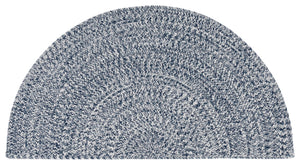 Safavieh Braided Handwoven Area Rug - Timeless Ivory And Light Grey Design For Elegant Home Decor Spaces Dark Blue ,Ivory Polypropylene Pile Bra201n-220