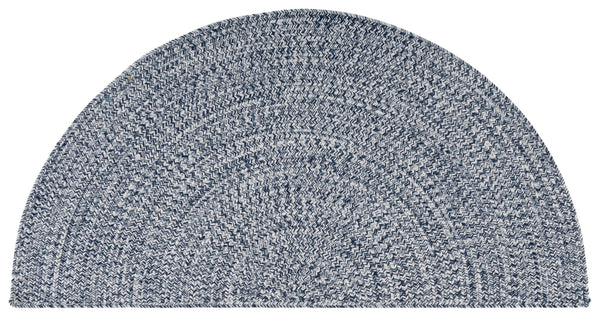 Safavieh Braided Elegance: Hand-woven Ivory And Light Grey Runner Rug For Sophisticated Hallways And Entryways Dark Blue ,Ivory Polypropylene Pile Bra201n-3sq