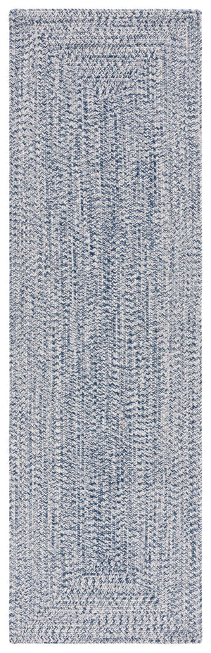 Safavieh Braided Handwoven Area Rug - Timeless Ivory And Light Grey Design For Elegant Home Decor Spaces Dark Blue ,Ivory Polypropylene Pile Bra201n-220