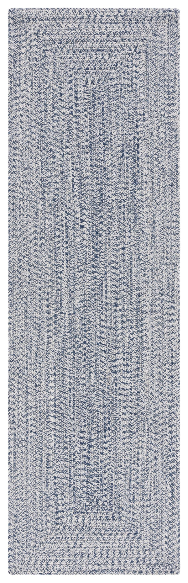 Safavieh Braided Oversized Dark Blue Ivory Rug – Hand‑Woven Polypropylene, Low‑Profile, Washable Coastal Elegance 11'-0" x 15'-0" BRA201N-1115