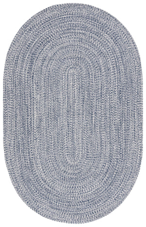 Safavieh Braided Elegance: Hand-woven Ivory And Light Grey Runner Rug For Sophisticated Hallways And Entryways Dark Blue ,Ivory Polypropylene Pile Bra201n-3sq