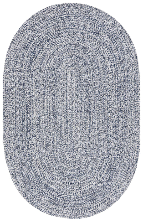 Safavieh Braided Elegance: Hand-woven Ivory And Light Grey Runner Rug For Sophisticated Hallways And Entryways Dark Blue ,Ivory Polypropylene Pile Bra201n-3sq