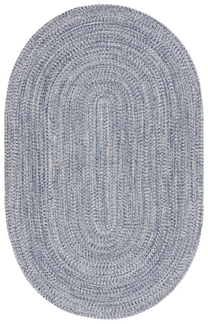 Safavieh Braided Oversized Dark Blue Ivory Rug – Hand‑Woven Polypropylene, Low‑Profile, Washable Coastal Elegance 11'-0" x 15'-0" BRA201N-1115