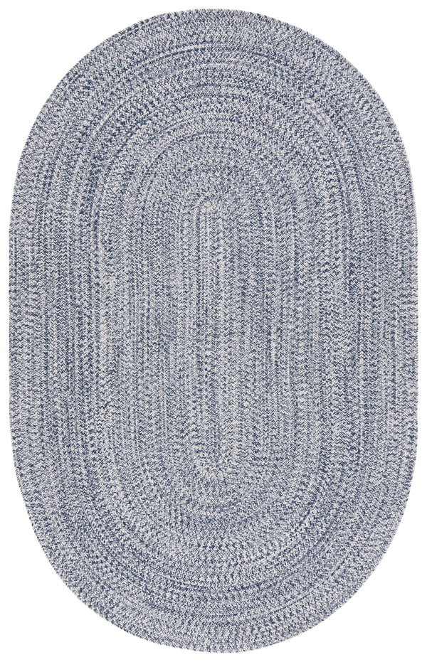 Safavieh Braided Oversized Dark Blue Ivory Rug – Hand‑Woven Polypropylene, Low‑Profile, Washable Coastal Elegance 11'-0" x 15'-0" BRA201N-1115