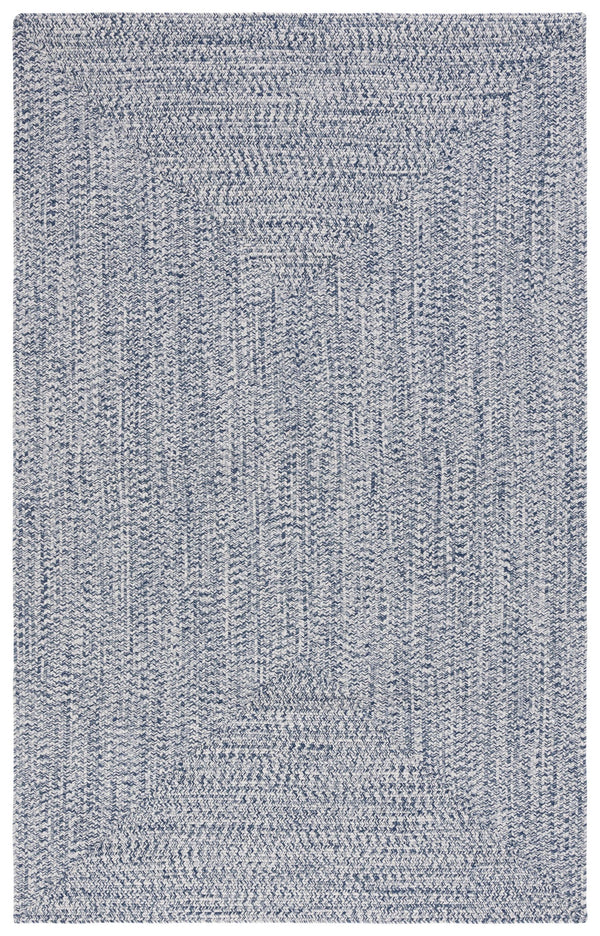 Safavieh Braided Oversized Dark Blue Ivory Rug – Hand‑Woven Polypropylene, Low‑Profile, Washable Coastal Elegance 11'-0" x 15'-0" BRA201N-1115