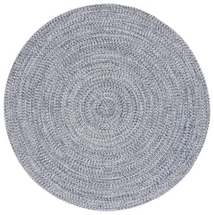 Safavieh Braided Oversized Dark Blue Ivory Rug – Hand‑Woven Polypropylene, Low‑Profile, Washable Coastal Elegance 11'-0" x 15'-0" BRA201N-1115