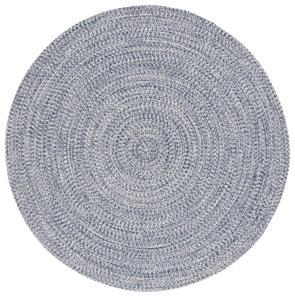 Safavieh Braided Oversized Dark Blue Ivory Rug – Hand‑Woven Polypropylene, Low‑Profile, Washable Coastal Elegance 11'-0" x 15'-0" BRA201N-1115
