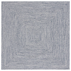 Safavieh Braided Elegance: Hand-woven Ivory And Light Grey Runner Rug For Sophisticated Hallways And Entryways Dark Blue ,Ivory Polypropylene Pile Bra201n-3sq