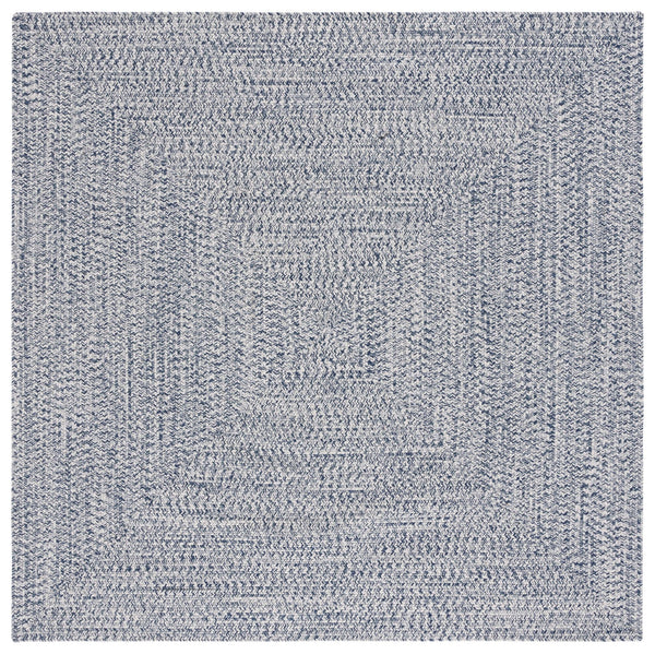 Safavieh Braided Elegance: Hand-woven Ivory And Light Grey Runner Rug For Sophisticated Hallways And Entryways Dark Blue ,Ivory Polypropylene Pile Bra201n-3sq