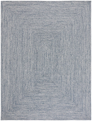 Safavieh Braided Elegance: Hand-woven Ivory And Light Grey Runner Rug For Sophisticated Hallways And Entryways Dark Blue ,Ivory Polypropylene Pile Bra201n-3sq