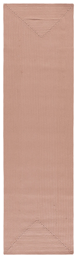 Safavieh Braided Hand‑Woven Peach Area Rug — Durable Polypropylene, Indoor/Outdoor Washable Coastal Accent 5'-0" x 5'-0" BRA201P-5SQ