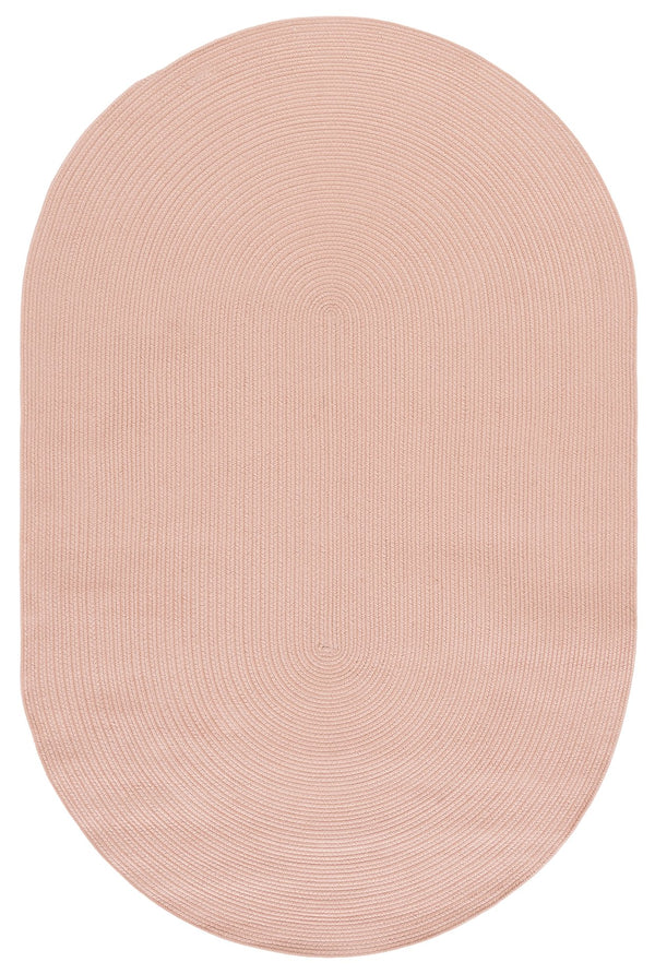 Safavieh Braided Hand-Woven Peach Area Rug, Low-Profile 1/4" Pile, Durable Stain-Resistant Polypropylene Rug 2'-0" x 3'-0" BRA201P-2