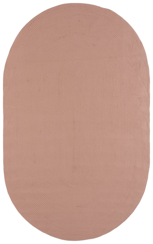 Safavieh Braided Peach Oval Area Rug — Hand-Woven Polypropylene, Soft Fade-Resistant Texture For Indoor/Outdoor Living 4'-0" x 6'-0" BRA201P-4OV
