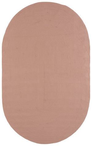 Safavieh Braided Hand-Woven Peach Area Rug, Low-Profile 1/4" Pile, Durable Stain-Resistant Polypropylene Rug 2'-0" x 3'-0" BRA201P-2