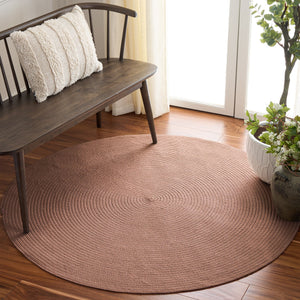 Safavieh Braided Peach Oval Area Rug — Hand-Woven Polypropylene, Soft Fade-Resistant Texture For Indoor/Outdoor Living 4'-0" x 6'-0" BRA201P-4OV
