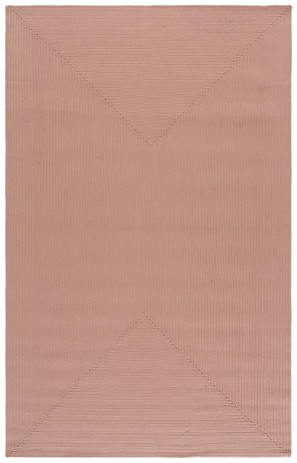Safavieh Braided Hand‑Woven Peach Area Rug — Durable Polypropylene, Indoor/Outdoor Washable Coastal Accent 5'-0" x 5'-0" BRA201P-5SQ