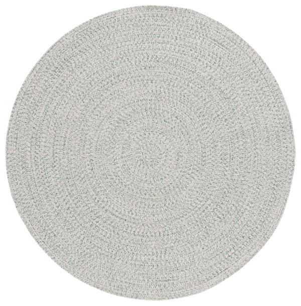 Safavieh Braided Hand-Woven Ivory & Green Rug — Durable Polypropylene, Braided Texture, Indoor/Outdoor Style 6'-0" x 8'-0" BRA201Y-68