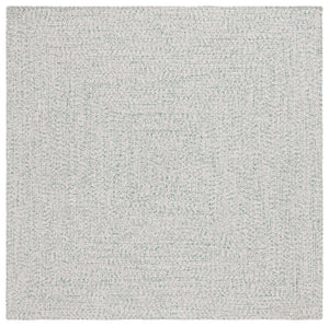 Safavieh Braided Hand-Woven Ivory & Green Rug — Durable Polypropylene, Braided Texture, Indoor/Outdoor Style 6'-0" x 8'-0" BRA201Y-68