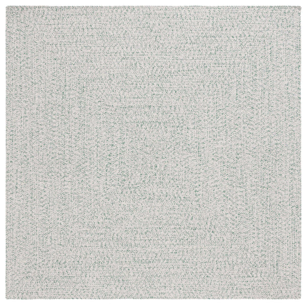 Safavieh Braided Hand-Woven Ivory & Green Rug — Durable Polypropylene, Braided Texture, Indoor/Outdoor Style 6'-0" x 8'-0" BRA201Y-68