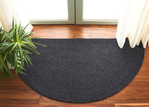 Safavieh Braided Elegance: Hand-woven Ivory And Light Grey Runner Rug For Sophisticated Hallways And Entryways Black Polypropylene Pile Bra201z-3sq