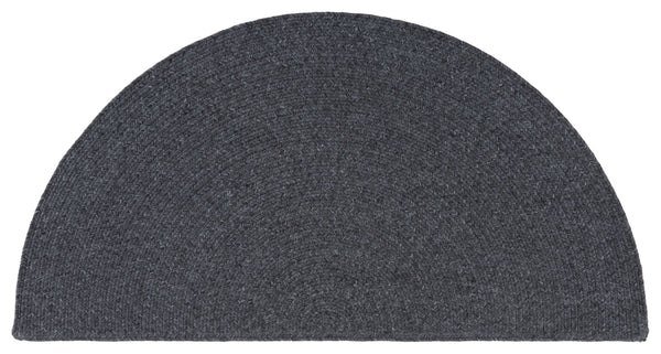 Safavieh Braided Elegance: Hand-woven Ivory And Light Grey Runner Rug For Sophisticated Hallways And Entryways Black Polypropylene Pile Bra201z-3sq