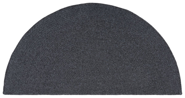 Safavieh Braided Elegance: Hand-woven Ivory And Light Grey Runner Rug For Sophisticated Hallways And Entryways Black Polypropylene Pile Bra201z-3sq