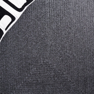 Safavieh Braided Elegance: Hand-woven Ivory And Light Grey Runner Rug For Sophisticated Hallways And Entryways Black Polypropylene Pile Bra201z-3sq