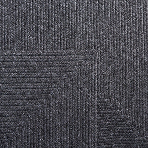 Safavieh Braided Elegance: Hand-woven Ivory And Light Grey Runner Rug For Sophisticated Hallways And Entryways Black Polypropylene Pile Bra201z-3sq