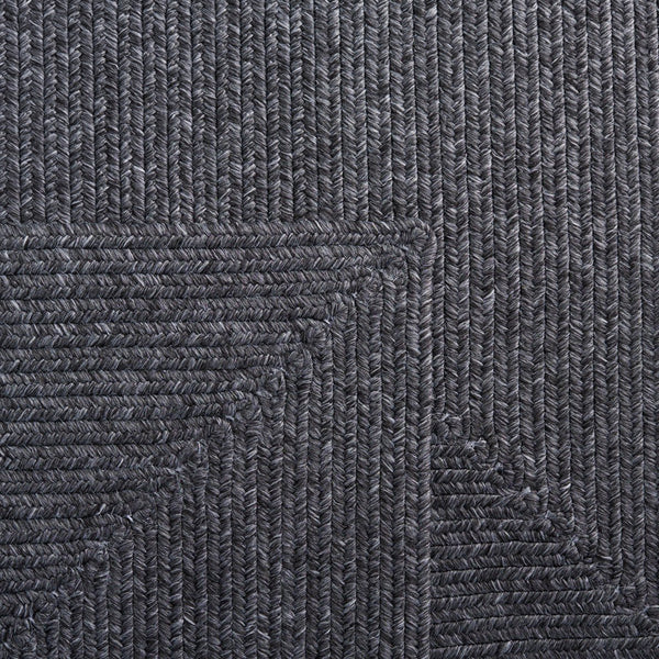 Safavieh Braided Elegance: Hand-woven Ivory And Light Grey Runner Rug For Sophisticated Hallways And Entryways Black Polypropylene Pile Bra201z-3sq