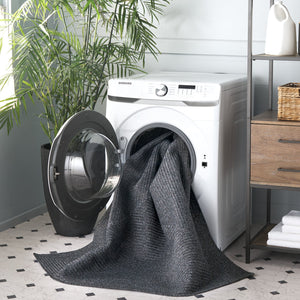 Safavieh Braided Elegance: Hand-woven Ivory And Light Grey Runner Rug For Sophisticated Hallways And Entryways Black Polypropylene Pile Bra201z-3sq