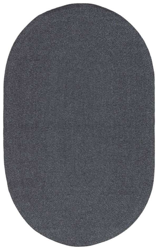 Safavieh Braided Elegance: Hand-woven Ivory And Light Grey Runner Rug For Sophisticated Hallways And Entryways Black Polypropylene Pile Bra201z-3sq