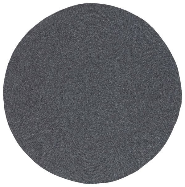 Safavieh Braided Elegance: Hand-woven Ivory And Light Grey Runner Rug For Sophisticated Hallways And Entryways Black Polypropylene Pile Bra201z-3sq