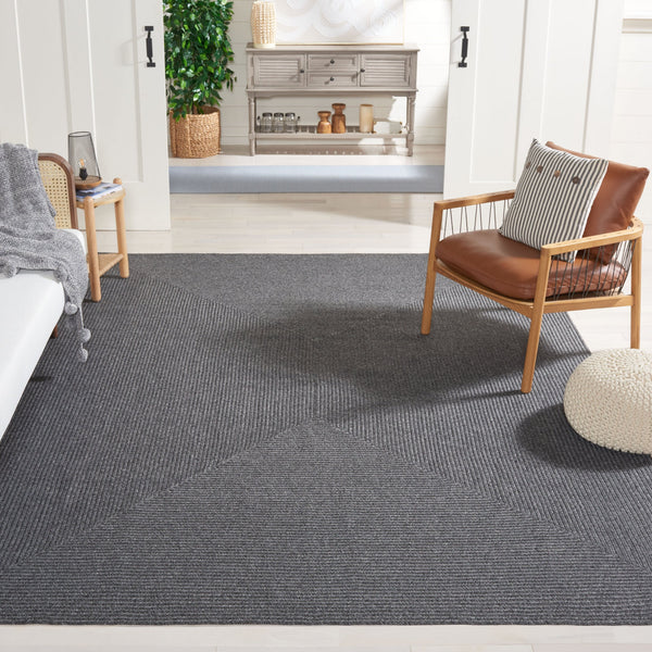 Safavieh Braided Elegance: Hand-woven Ivory And Light Grey Runner Rug For Sophisticated Hallways And Entryways Black Polypropylene Pile Bra201z-3sq