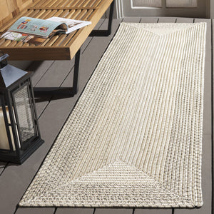 Safavieh Braided Hand Woven Area Rug - Elegant Ivory And Grey Design For Timeless Home Decor Appeal Ivory ,Grey Polypropylene Pile Bra220a-9