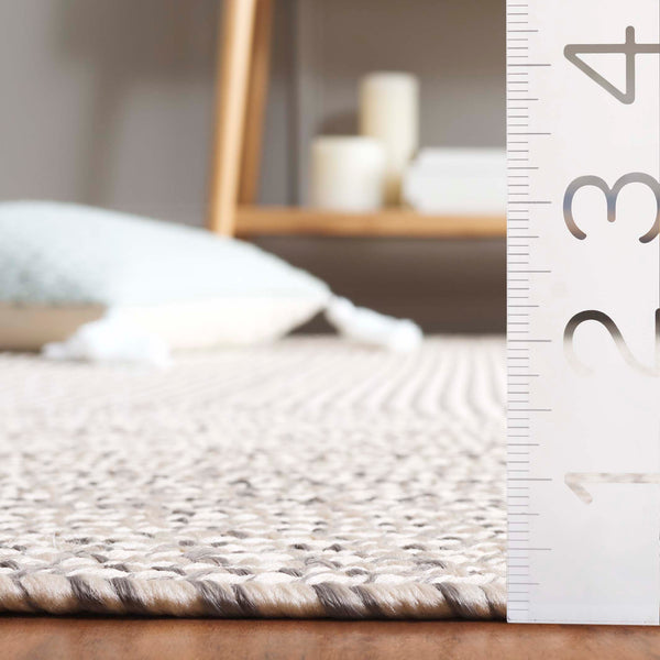Safavieh Braided Hand Woven Area Rug - Elegant Ivory And Grey Design For Timeless Home Decor Appeal Ivory ,Grey Polypropylene Pile Bra220a-9