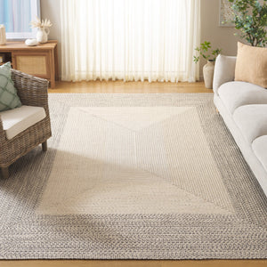 Safavieh Braided Hand Woven Area Rug - Elegant Ivory And Grey Design For Timeless Home Decor Appeal Ivory ,Grey Polypropylene Pile Bra220a-9